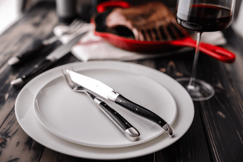 Forge de Laguiole Dark Horn Table Knives — Set of 6 - image 4