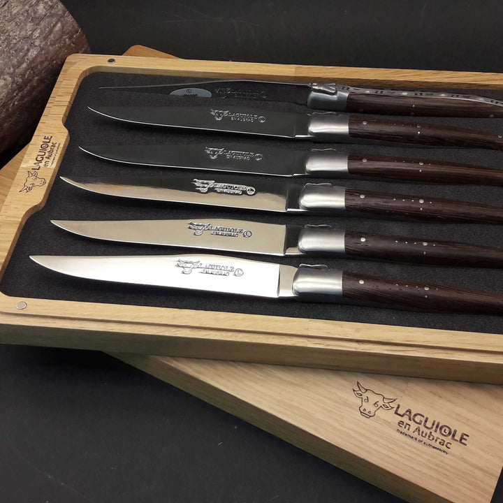 Laguiole en Aubrac Wenge Table Knives - 6 Pieces