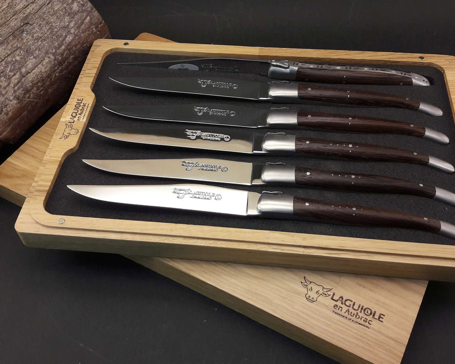 Laguiole en Aubrac Wenge Table Knives - 6 Pieces