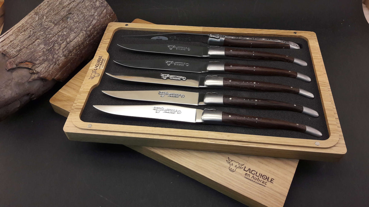 Laguiole en Aubrac Wenge Table Knives - 6 Pieces