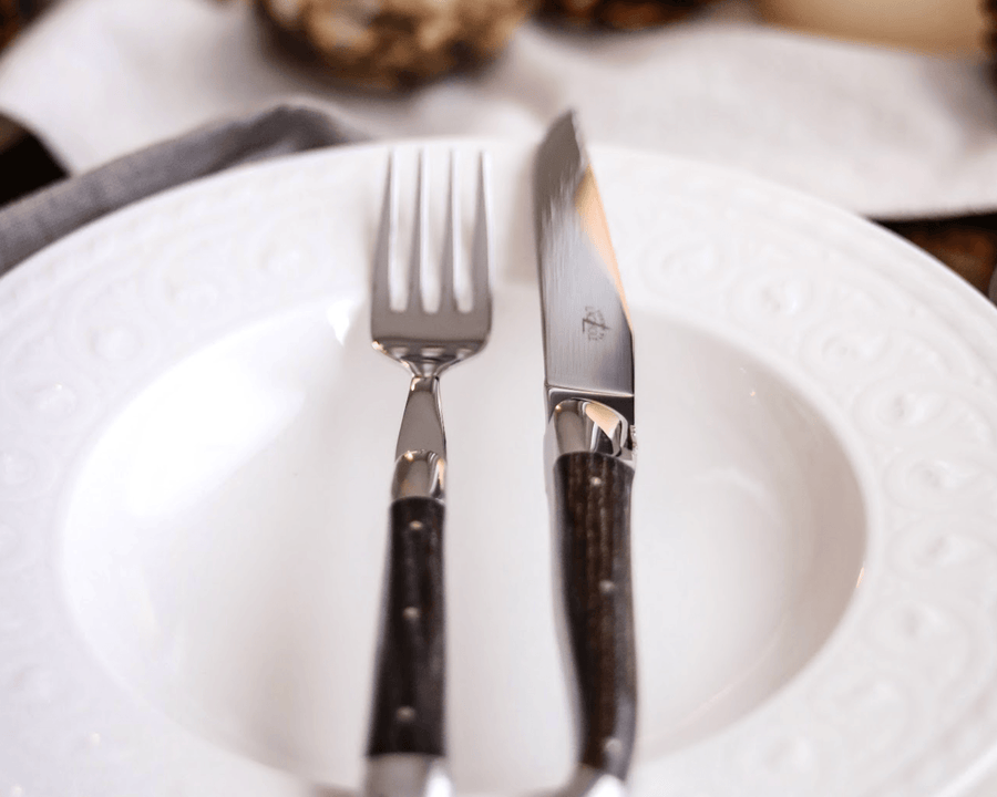 Forge de Laguiole Densified Ash Complete Set — 24 Pieces