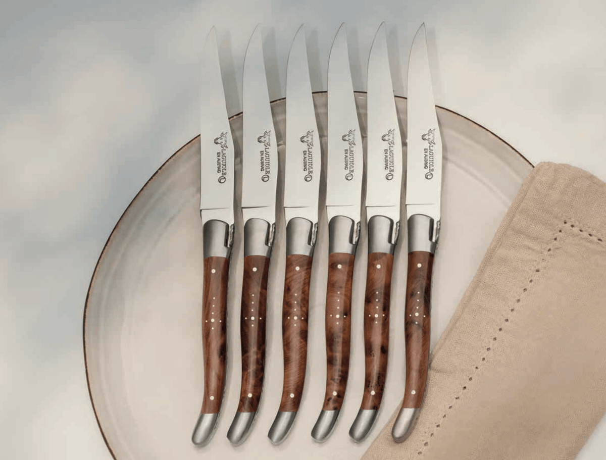 Laguiole en Aubrac Thuja Table Knives - 6 Pieces - image 2