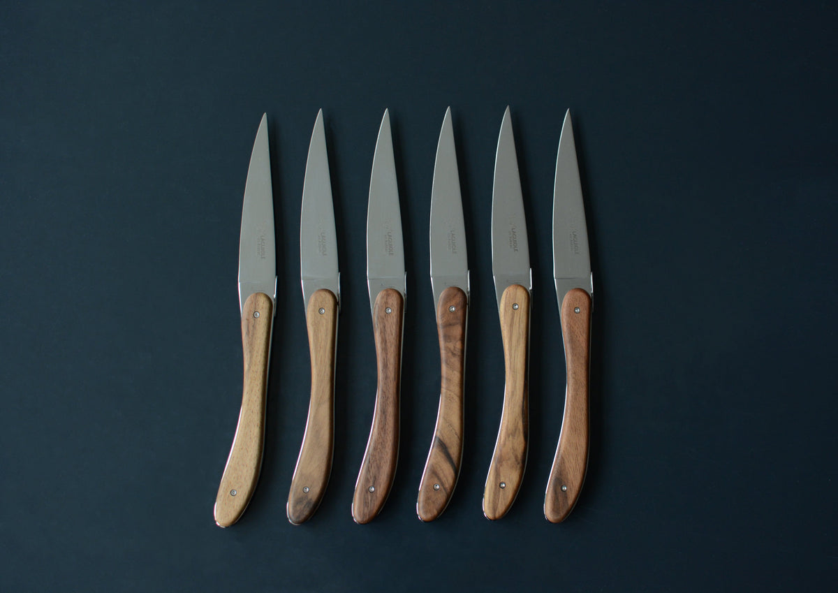 Laguiole en Aubrac Walnut Table Knives - 6 Pieces - image 4