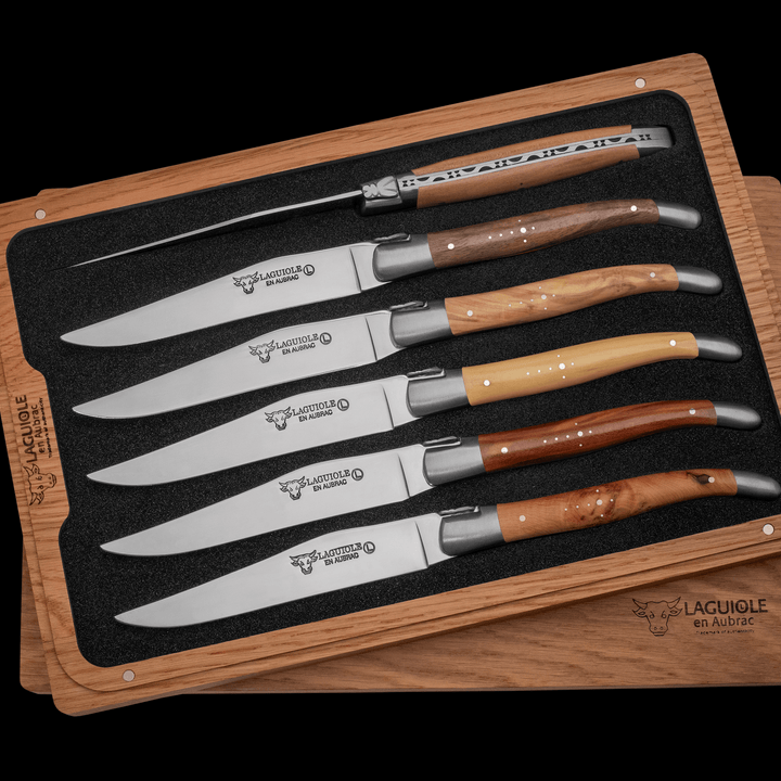 Laguiole en Aubrac French Woods Table Knives - 6 Pieces