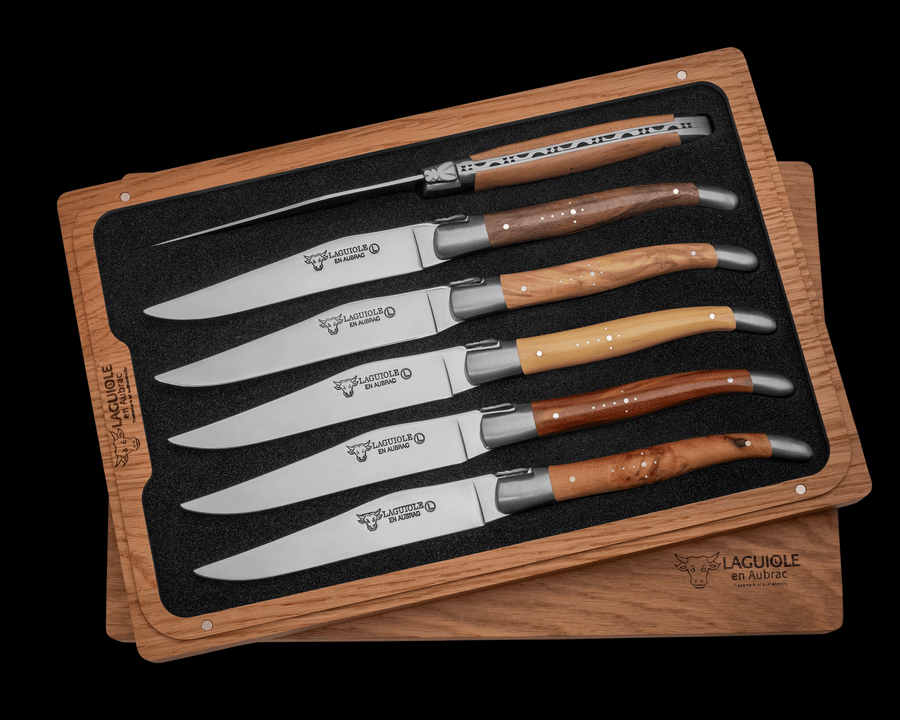 Laguiole en Aubrac French Woods Table Knives - 6 Pieces