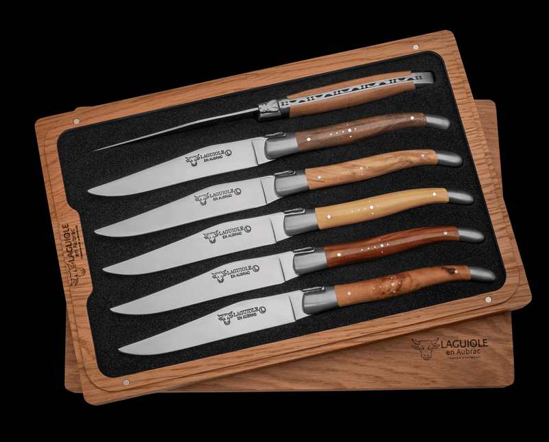 Laguiole en Aubrac French Woods Table Knives - 6 Pieces