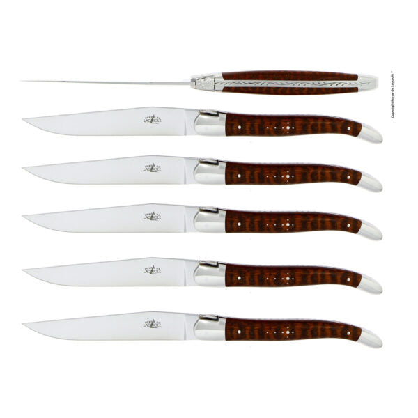 Forge de Laguiole Snakewood Complete Set — 24 Pieces