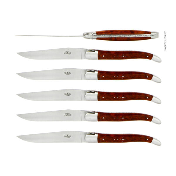 Forge de Laguiole Snakewood Table Knives — Set of 6