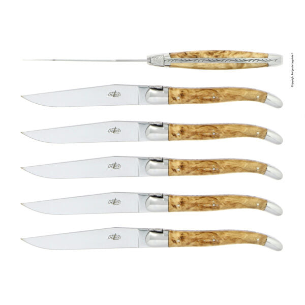 Forge de Laguiole Birch Complete Set — 24 Pieces