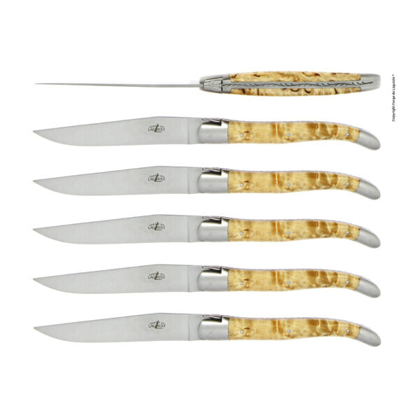 Forge de Laguiole Birch Table Knives — Set of 6