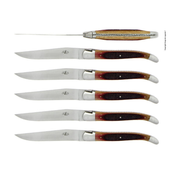Forge de Laguiole Barrel Oak Complete Set — 24 Pieces