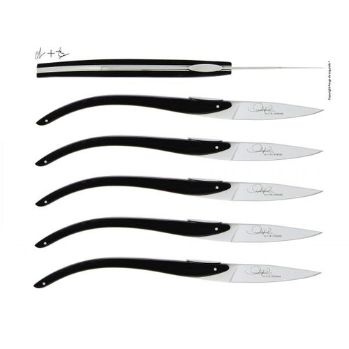 Forge de Laguiole "Anne-Sophie Pic" Ebony Table Knives — Set of 6 - image 2