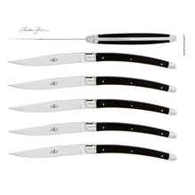 Forge de Laguiole Ghion Dark Horn Table Knives — Set of 6