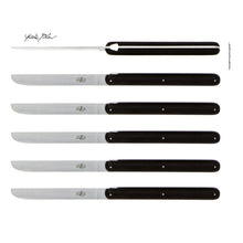 Forge de Laguiole Putman Ebony Table Knives — Set of 6