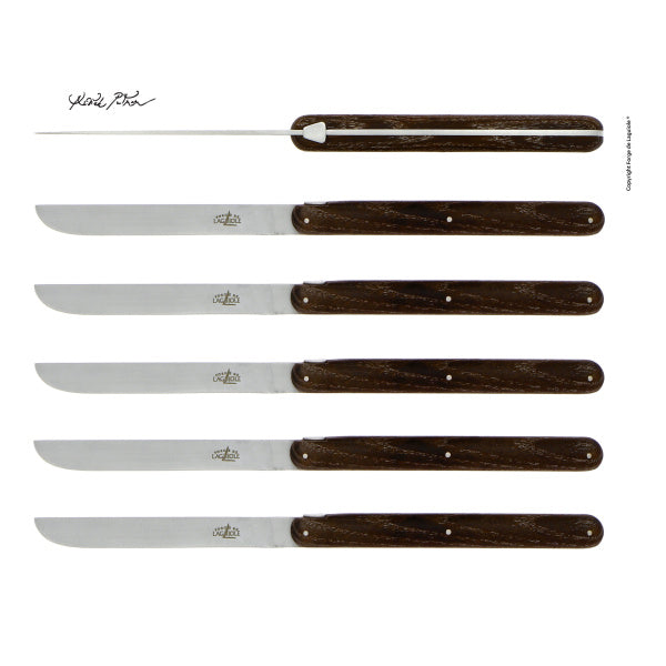 Forge de Laguiole Putman Densified Ash Table Knives — Set of 6