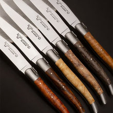 Laguiole en Aubrac Mixed Burls Table Knives - 6 Pieces