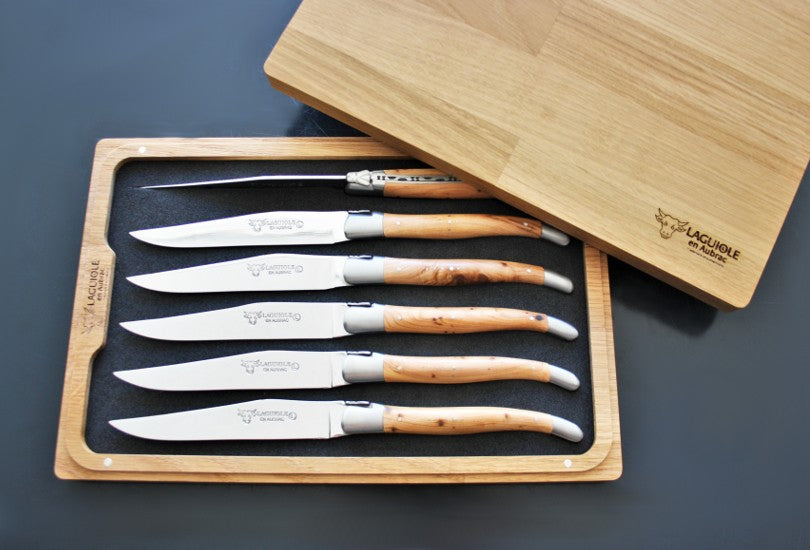 Laguiole en Aubrac Juniper Table Knives - 6 Pieces - image 4