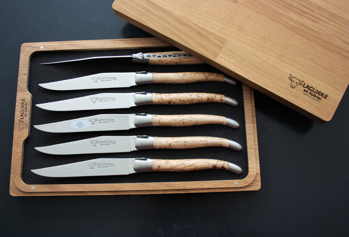 Laguiole en Aubrac Birchwood Table Knives - 6 Pieces - image 3