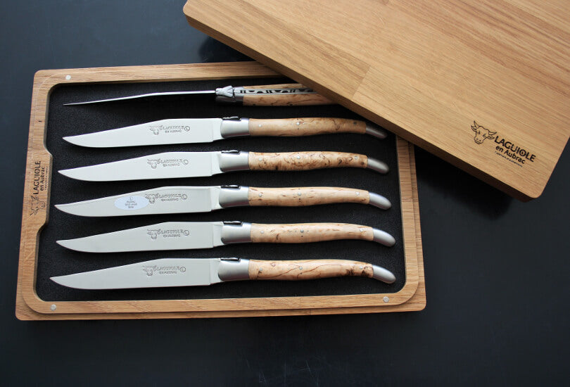 Laguiole en Aubrac Birchwood Table Knives - 6 Pieces - image 3