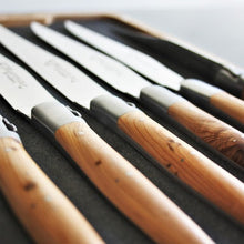 Laguiole en Aubrac Juniper Table Knives - 6 Pieces