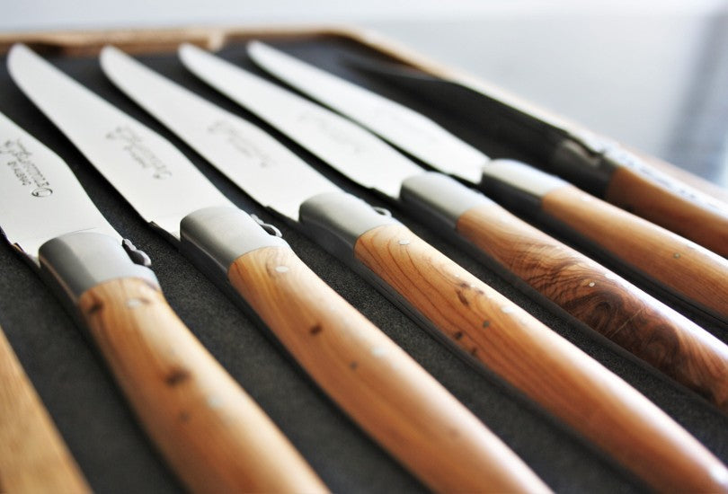 Laguiole en Aubrac Juniper Table Knives - 6 Pieces